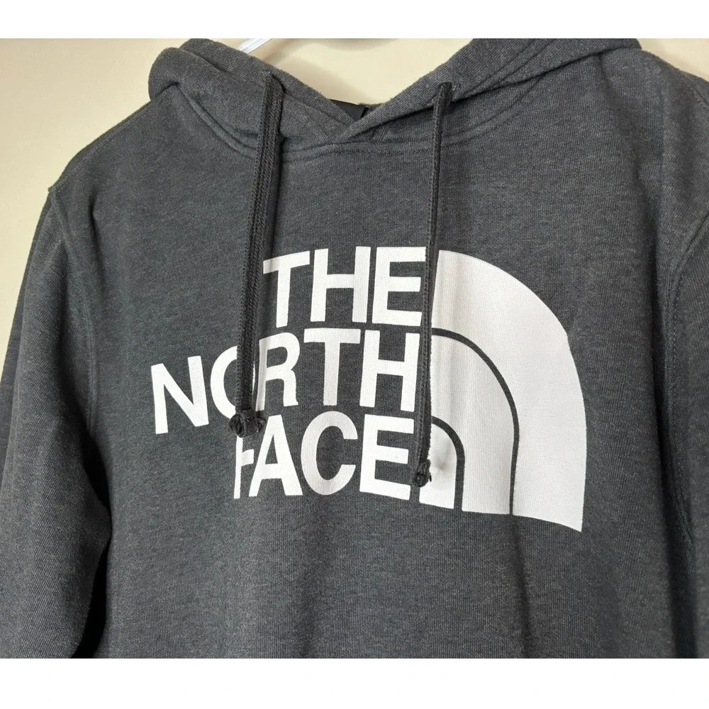 The North Face Hoodie Sweatshirt Charcoal Grey Heather Mens‎ Size Medium